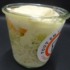 Saumon, fondue de poireaux et riz